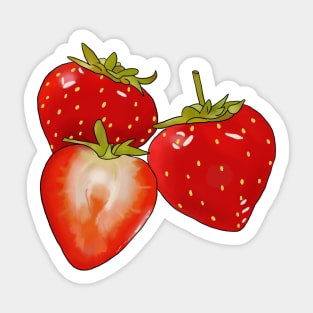 Rote Erdbeeren Sticker